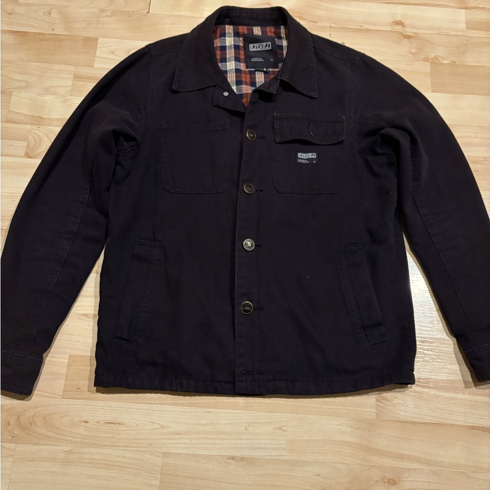(SOLD) Black canvas Ezekiel chore coat overshirt